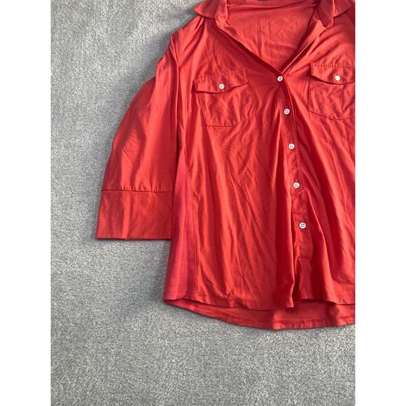J Mclaughin Women's coral Long Sleeves Button-up Top Size Large - Picture 4 of 7